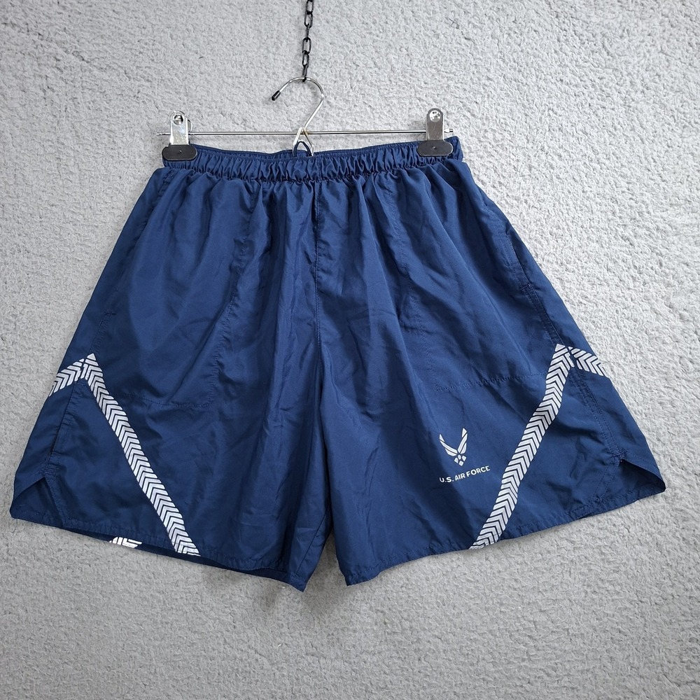 Air Force USAF Blue Shorts Med Reflective IPTU Trunks Official With Pockets 6"